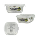Bonita Home Square Glass Container with White Lid - 17.6oz