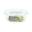 Bonita Home Round Glass Container with White Lid - 21oz