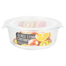 Bonita Home Round Glass Container with White Lid - 32.2oz