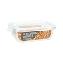 Bonita Home Rectangle Glass Container with White Lid - 12.5oz