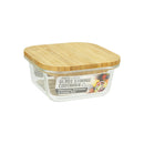 Bonita Home Square Glass Container with Bamboo Lid - 10.82oz