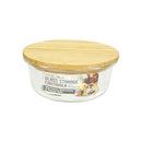 Bonita Home Round Glass Container with Bamboo Lid - 13.53oz