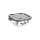 Bonita Home Square Glass Container with Gray Lid - 10.82oz