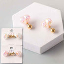 AB Bubble Heart Bead Back Earring 38733 (12 units)