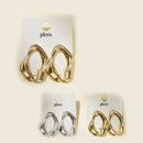 Abstract Open Shape Stud Earrings 1111 (12 units)