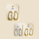 Abstract Oval Stud Earrings 1114 (12 units)