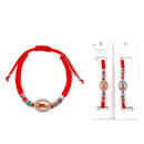 Adjustable Red Cord Religious Charm Bracelet 5644 (12 units)