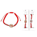 Adjustable Red Cord Religious Charm Bracelet 5645 (12 units)