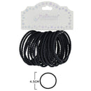 All Black 24 PC Rubble Hair Band 016B (12 units)