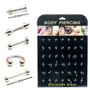Assorted 42PC Body Piercings 083SL (1 unit)