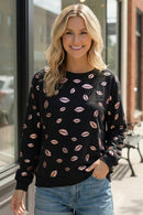 Black Valentines Kiss Sweater (Open Pack)