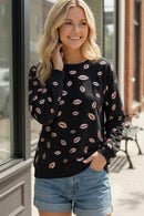 Black Valentines Kiss Sweater (Open Pack)