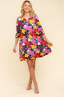 PLUS COLLARED NOTCH NECK BABYDOLL W/ SIDE POCKETS