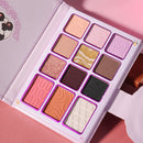 Bamboo Makeup Kit – 12 Color Eyeshadow Palette with Brushes (6 units)