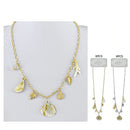 Beach Inspired Gold Chain Pendant Necklace 3314S (12 units)
