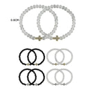Beaded Cross Stretch Bracelet 43752BKG (12 units)
