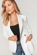 FRONT CLOSURE TASSEL DETAIL FULLY LINED BLAZER