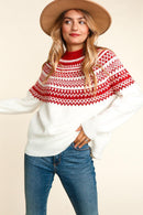 PLUS MOCK NECK SOFT BRUSHED PULLOVER SWEATER TOP