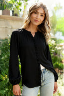 Effortlessly Edgy Button Down Blouse (Open Pack)