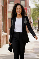 Holiday Glam Tassel Blazer (Open Pack)