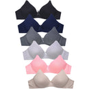 SOFRA LADIES COTTON PLAIN NO WIRE BRA (BR4242PN)