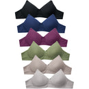 MAMIA LADIES COTTON PLAIN NO WIRE BRA (BR4255PN5)