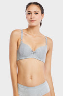 MAMIA LADIES COTTON 3 HOOK PLAIN BRA (BR4271P7)
