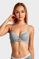 SOFRA LADIES PLAIN COTTON 3HOOK BRA (BR4360P2)