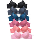 SOFRA LADIES PLAIN LACE D CUP BRA (BR4433PLD)