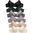SOFRA LADIES PLAIN/LACE BRA-BOX (BR4497PL)