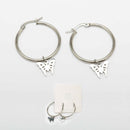 Butterfly Charm Hoop Earrings 34674(12 units)