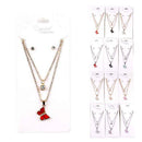 Butterfly Charm Layered Necklace Set 2453 (12 units)