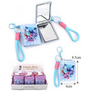 Butterfly Compact Mirror Keychain ? Portable Cosmetic Mirror 0692 (12 units)