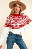 PLUS MOCK NECK SOFT BRUSHED PULLOVER SWEATER TOP