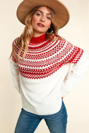 PLUS MOCK NECK SOFT BRUSHED PULLOVER SWEATER TOP