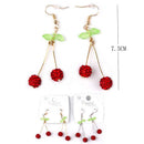 Cherry Rhinestone Drop Earrings 0861 (12 units)