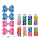 Classic Grosgrain 4PC Hair Bow Clips Set 10239P (12 units)