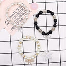 Classic Pearl & Beaded Ribbon Bracelet 1400 (12 units)