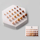 Classic Pearl Stud Earrings Set 39939 (12 units)