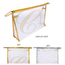 Clear Makeup Pouch with Gold / Silver Trim 0007GS (12 units)