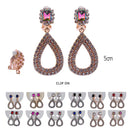 Clip On Rhinestone Earring 2391R6 (12 units)