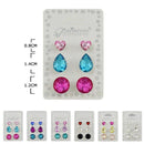 Colorful 3PR Stud Earrings 5112K (12 units)