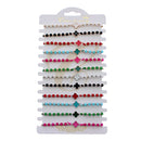 Colorful Beaded Clover Bracelet Set 1798R (12 units)