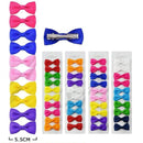 Colorful Ribbed Bow Hair Clips Set 40000R (12 units)