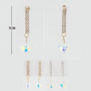 Cross With Rhinestone Drop Earring 1523 (12 units)
