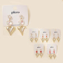 Crystal Heart Drop Earrings 1108 (12 units)