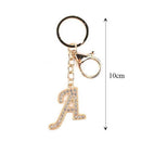 Crystal Initial Letter Keychain ? Gold Finish 0710GC (12 units)