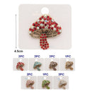 Crystal Mushroom Brooch 51229 (12 units)