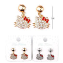 Cute Rhinestone Earrings 0648 (12 units)