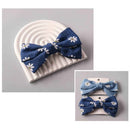 Daisy Print Denim Bow Hair Clip 13438DM (12 units)